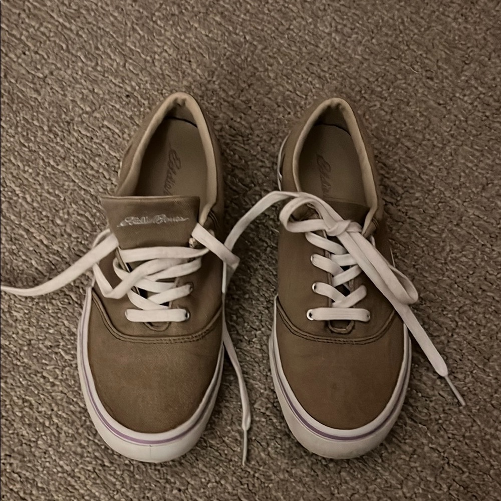 Khacki Casual Sneakers with White Laces